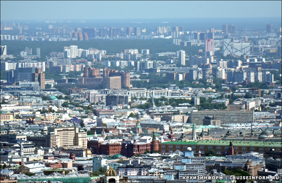 Виды Москвы со смотровой площадки «Панорама 360» в Москва-Сити