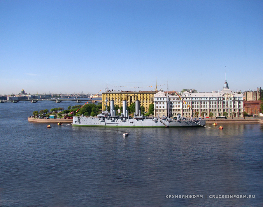 Петроградская набережная в Санкт-Петербурге (река Нева)