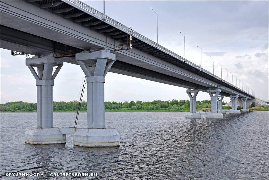 Новый Саратовский мост через Волгу (село Пристанное)