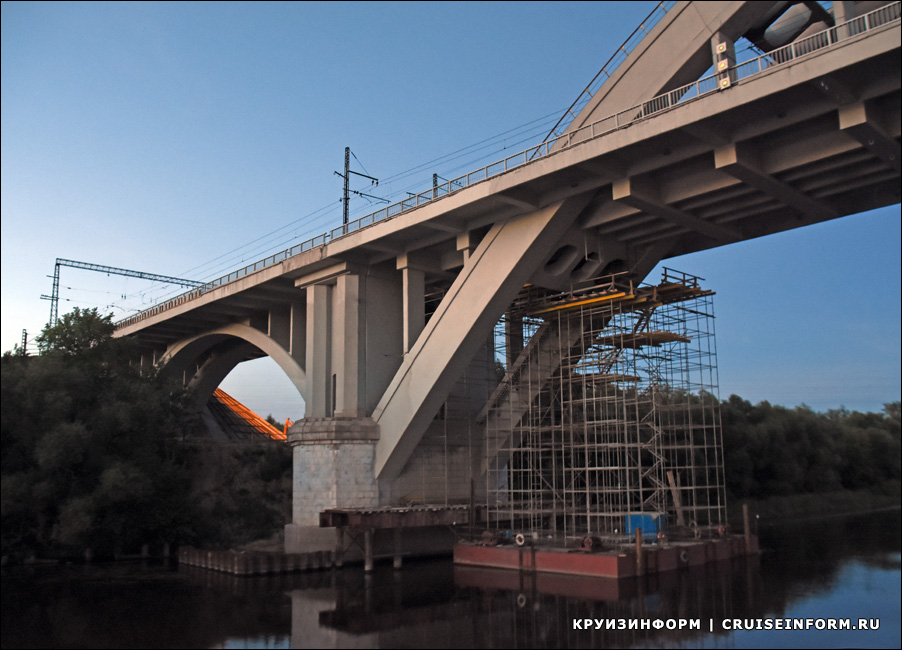 Неверовский железнодорожный мост через реку Москву в Воскресенске