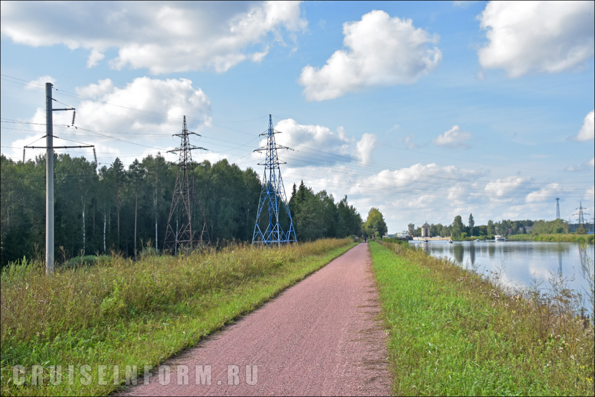 Велодорожка на Канале имени Москвы в Московской области (Яхрома — Дубна):  на карте, где начинается, где заканчивается, как выглядит, фото, описание,  отзывы, где купаться, где магазины, опасности